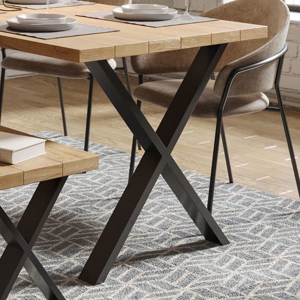 Vicco Bordsben, Svarta, 70 x 72 cm X-Shape