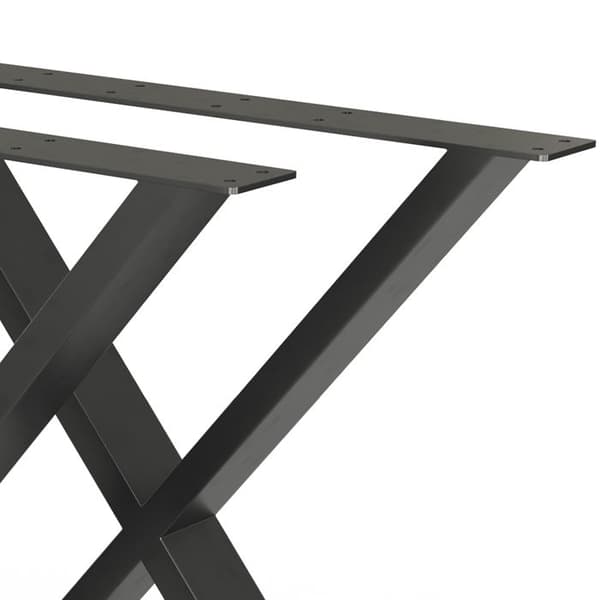 Vicco Bordsben, Svarta, 70 x 72 cm X-Shape