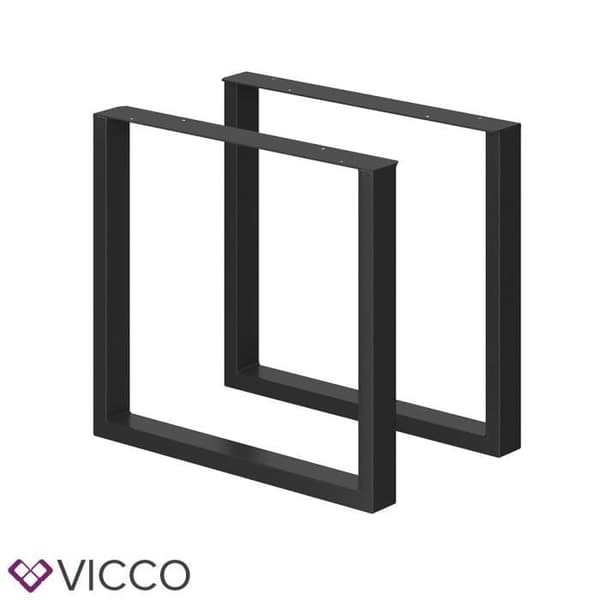 Vicco Bordsben set om 2 72x80 cm matbord Svart