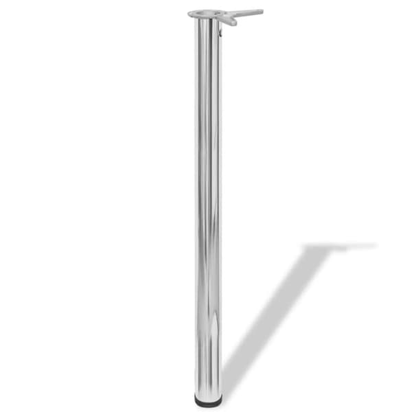 4 Höjdjusterbara bordsben i krom 870 mm
