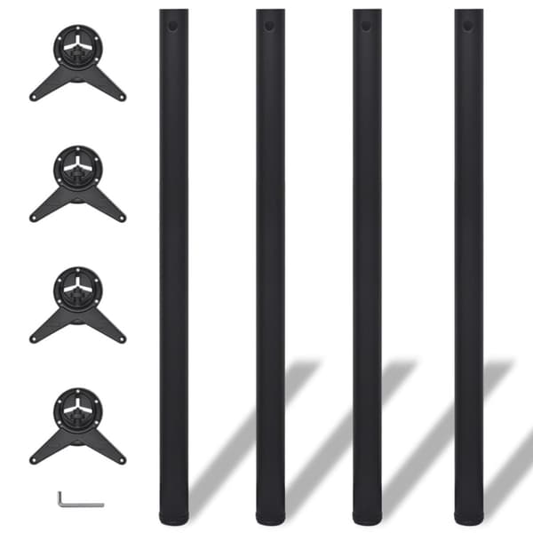 Höjdjusterbara bordsben 4 st 1100 mm svart