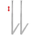 Miniatyrbild 2 av 2: Justerbara bordsben 4 st 710 mm-1100 mm krom