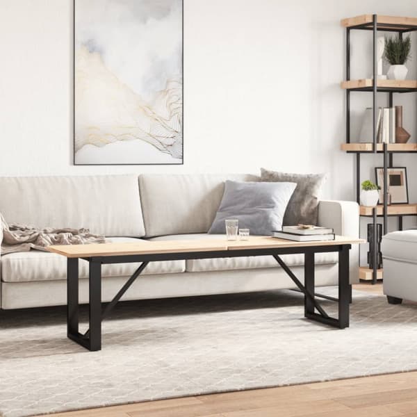 Bordsben för soffbord O-ram 140x30x43 cm stål