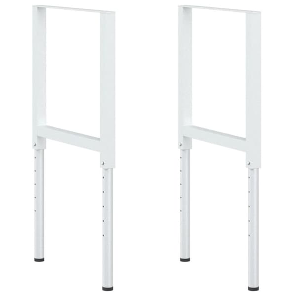Ramar till arbetsbänk 2 st metall 55x(69-95,5) cm grå