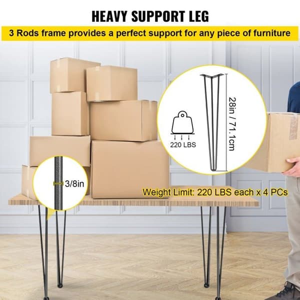 Happybuy Möbelben - TZZT3G4Pcs28In