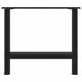 Miniatyrbilde 5 av 10: vidaXL Salongbordben svart 2 stk 60x(42-43) cm stål