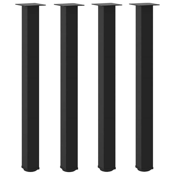Soffbordsben 4 st svart 100-102 cm stål