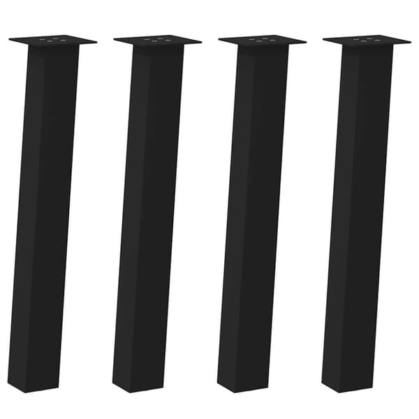 Soffbordsben 4 st svart 72 cm stål