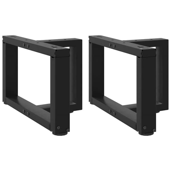 Soffbordsben T-formade 2 st svart 50x25x(30-31) cm stål