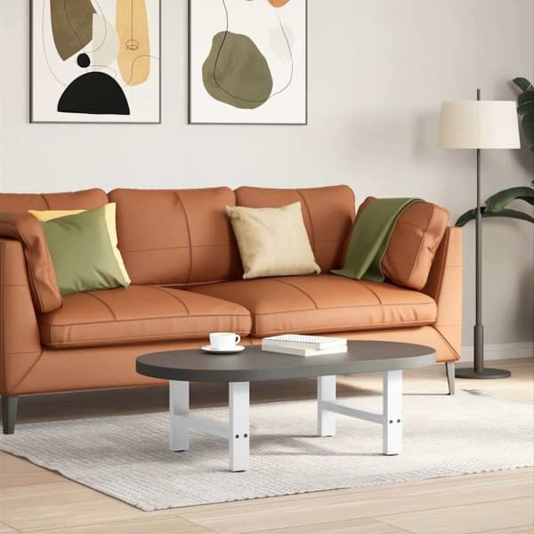 Soffbordsben vita 2 st 50x(30-31) cm stål