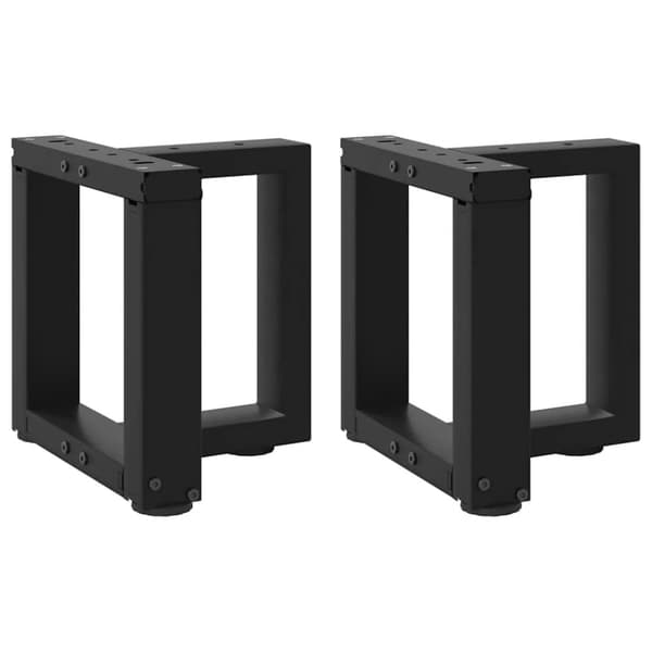 Soffbordsben T-formade 2 st svart 30x25x(30-31) cm stål