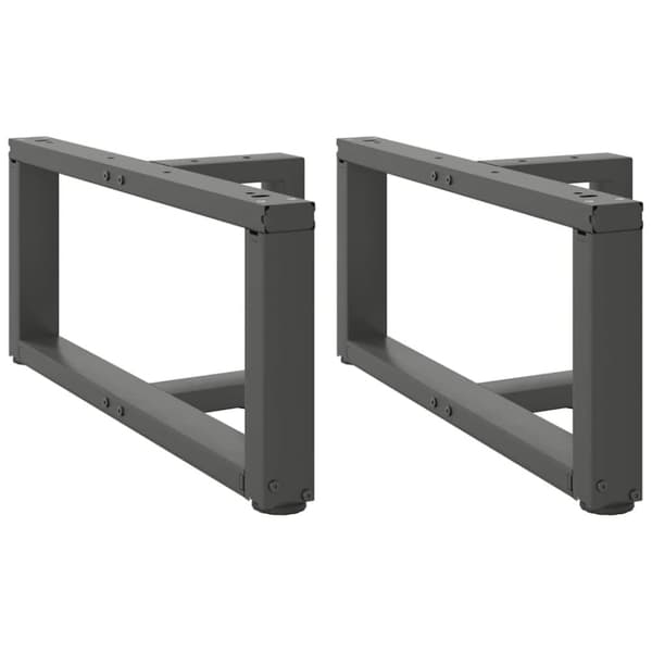 Soffbordsben T-formade 2 st antracit 60x25x(30-31) cm stål