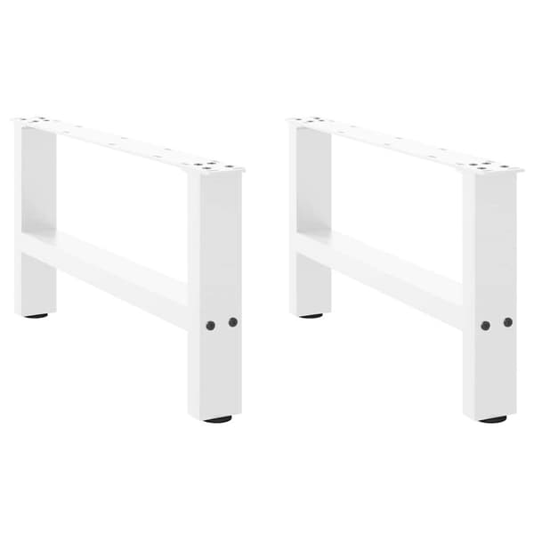 Soffbordsben vit 2 st 70x(30-31) cm stål