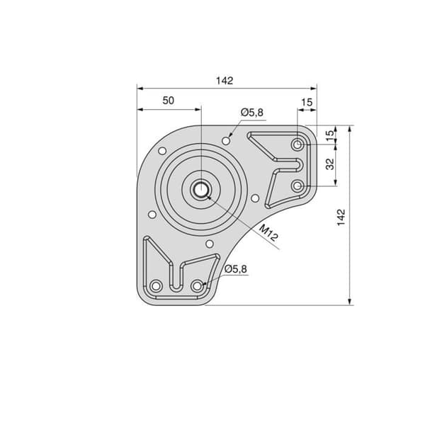 Emuca Set med 4 bordsben, diameter 60mm, H 830mm, Stål, Målad aluminium