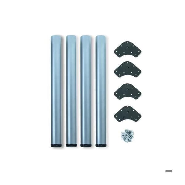 Emuca Set med 4 bordsben, diameter 60mm, H 830mm, Stål, Målad aluminium