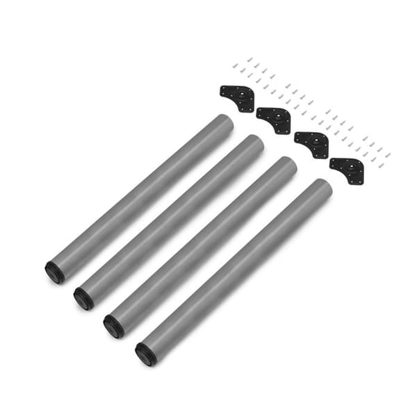 Emuca Set med 4 bordsben, diameter 60mm, H 710mm, Stål, Målad aluminium