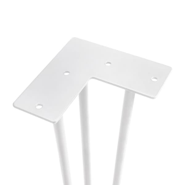 Emuca Set med 4 hårnålsfötter med 3 trådar per bord, höjd 710 mm, stål, vitmålad