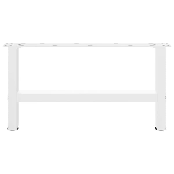 Soffbordsben vit 2 st 60x(30-31) cm stål