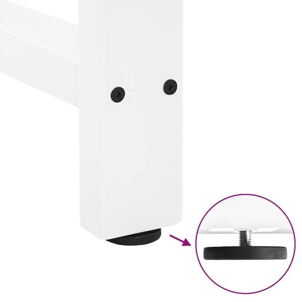 Soffbordsben vit 2 st 60x(30-31) cm stål