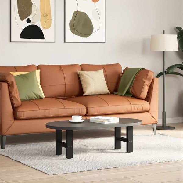 sofabordben 2 stk. 30x(30-31) cm stål sort