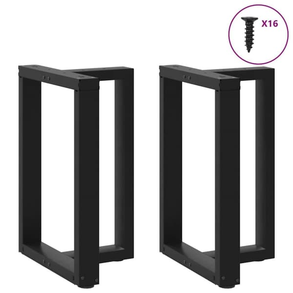 Ruokapöydän jalat 2 kpl Musta 50x35x(72-73) cm Teräs