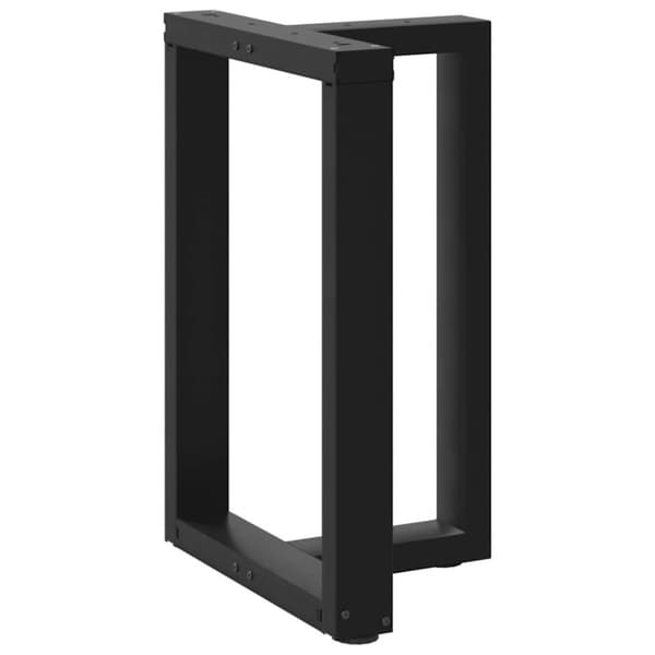 Spisebordsben T-formet 2 stk 50x35x(72-73) cm stål sort