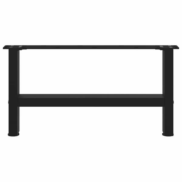 Sohvapöydän jalat Musta 2 kpl 70x(30-31) cm Teräs