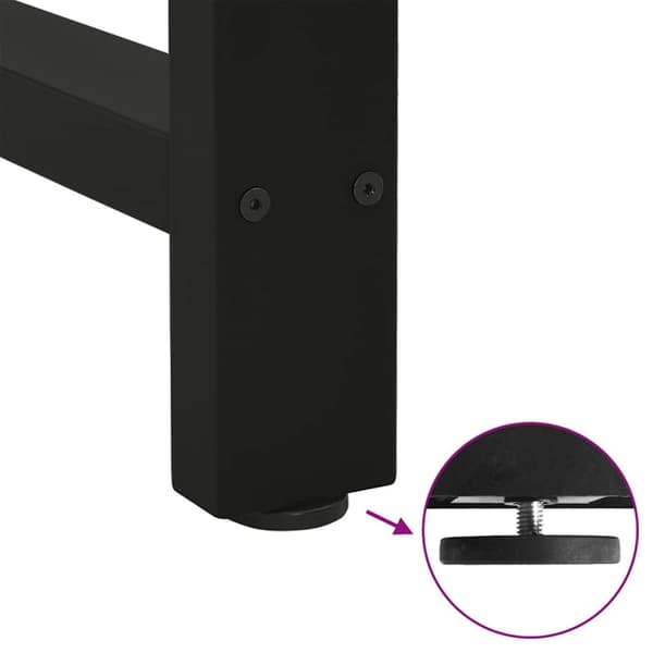 Sohvapöydän jalat Musta 2 kpl 70x(30-31) cm Teräs