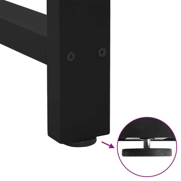 Soffbordsben svart 2 st 40x(30-31) cm stål