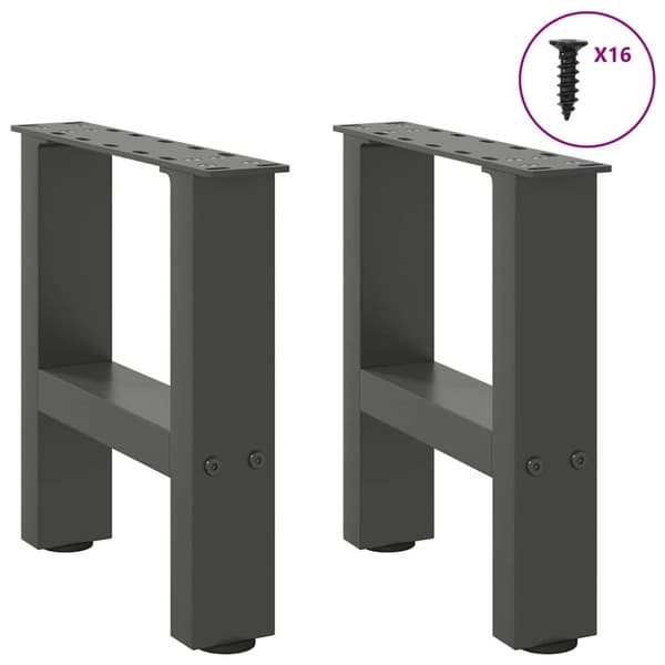 Soffbordsben antracit 2 st 30x(30-31) cm stål