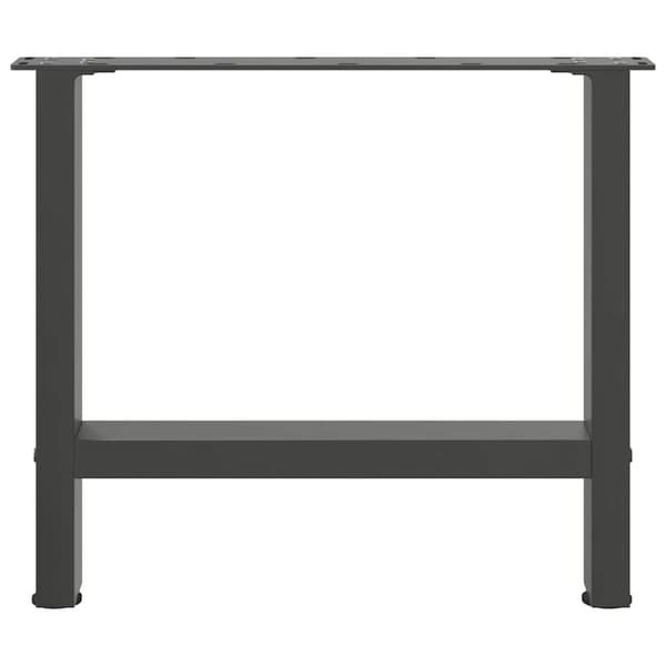 Sohvapöydän jalat Antrasiitti 2 kpl 50x(42-43) cm Teräs