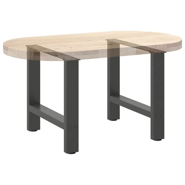 Sohvapöydän jalat Antrasiitti 2 kpl 50x(42-43) cm Teräs