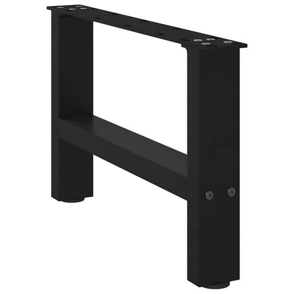 Sohvapöydän jalat Musta 2 kpl 50x(30-31) cm Teräs