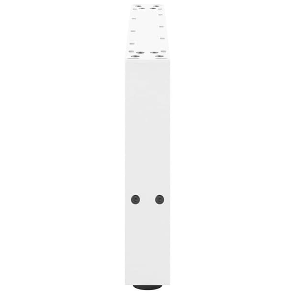 Sohvapöydän jalat Valkoiset 2 kpl 70x(30-31) cm Teräs