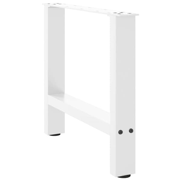 Soffbordsben vit 2 st 50x(42-43) cm stål