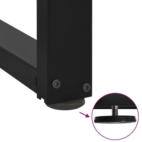 Soffbordsben T-formade 2 st svart 40x25x(30-31) cm stål