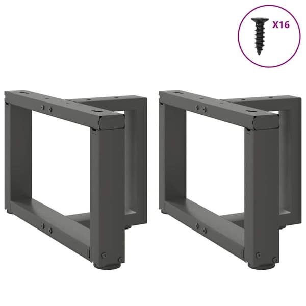 Soffbordsben T-formade 2 st antracit 50x25x(30-31) cm stål