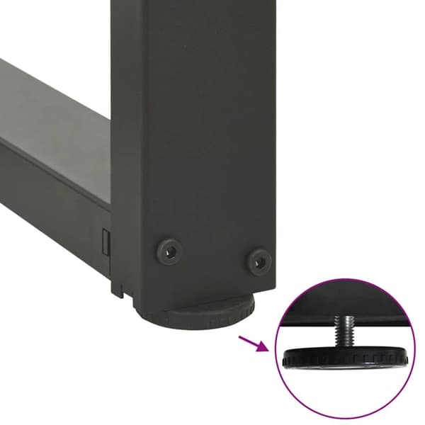 Soffbordsben T-formade 2 st antracit 50x25x(30-31) cm stål