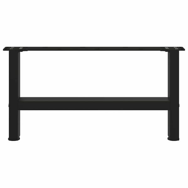 sohvapöydän jalat Musta 2 kpl 60x(30-31) cm Teräs
