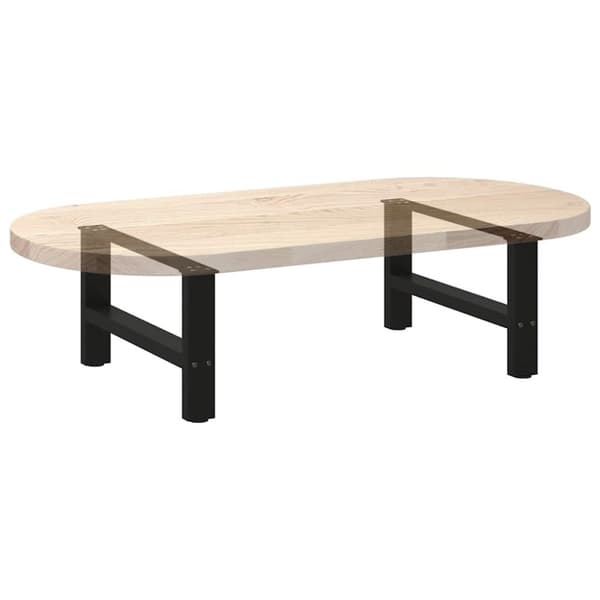 sohvapöydän jalat Musta 2 kpl 60x(30-31) cm Teräs