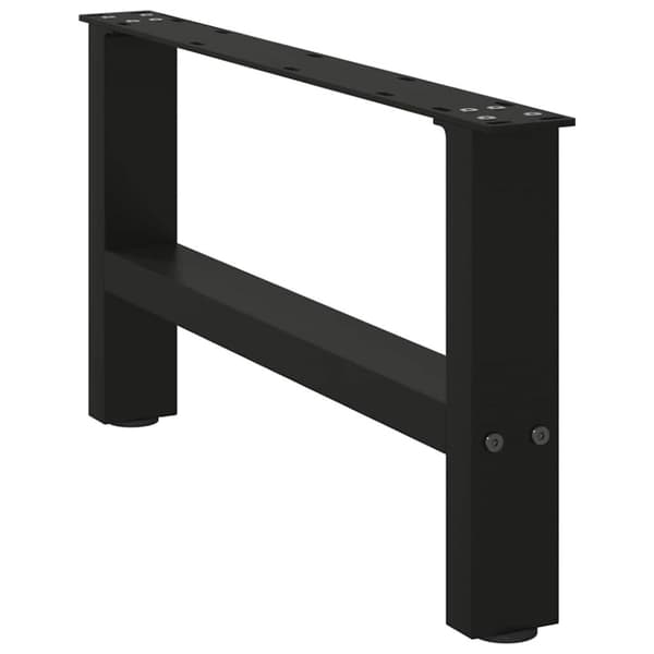 sohvapöydän jalat Musta 2 kpl 60x(30-31) cm Teräs