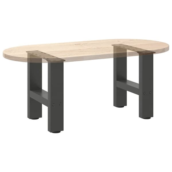 Sohvapöydän jalat Antrasiitti 2 kpl 40x(30-31) cm Teräs