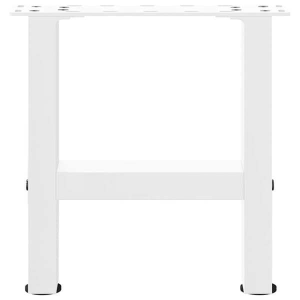Soffbordsben vit 2 st 30x(30-31) cm stål