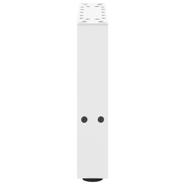 Soffbordsben vit 2 st 30x(30-31) cm stål