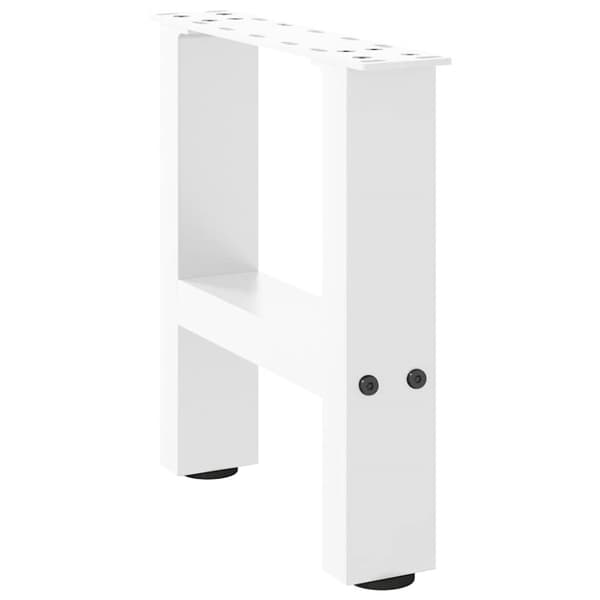 Soffbordsben vit 2 st 30x(30-31) cm stål