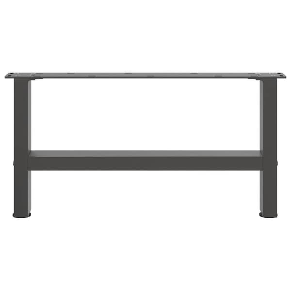 Sohvapöydän jalat Antrasiitti 2 kpl 60x(30-31) cm Teräs