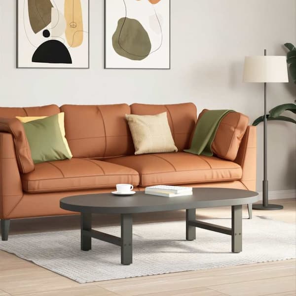 Sohvapöydän jalat Antrasiitti 2 kpl 60x(30-31) cm Teräs