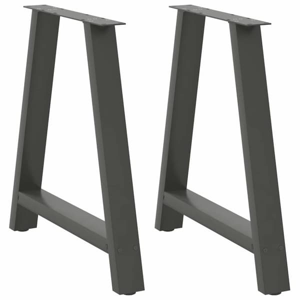 Soffbordsben A-formade 2 st antracit 80x(72-73) cm stål