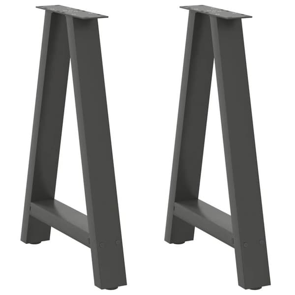 Soffbordsben A-formade 2 st antracit 60x(72-73) cm stål