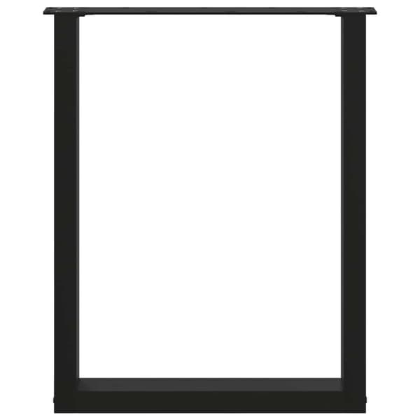 vidaXL Soffbordsben U-formade 2 st svart 60x(72-73) cm stål